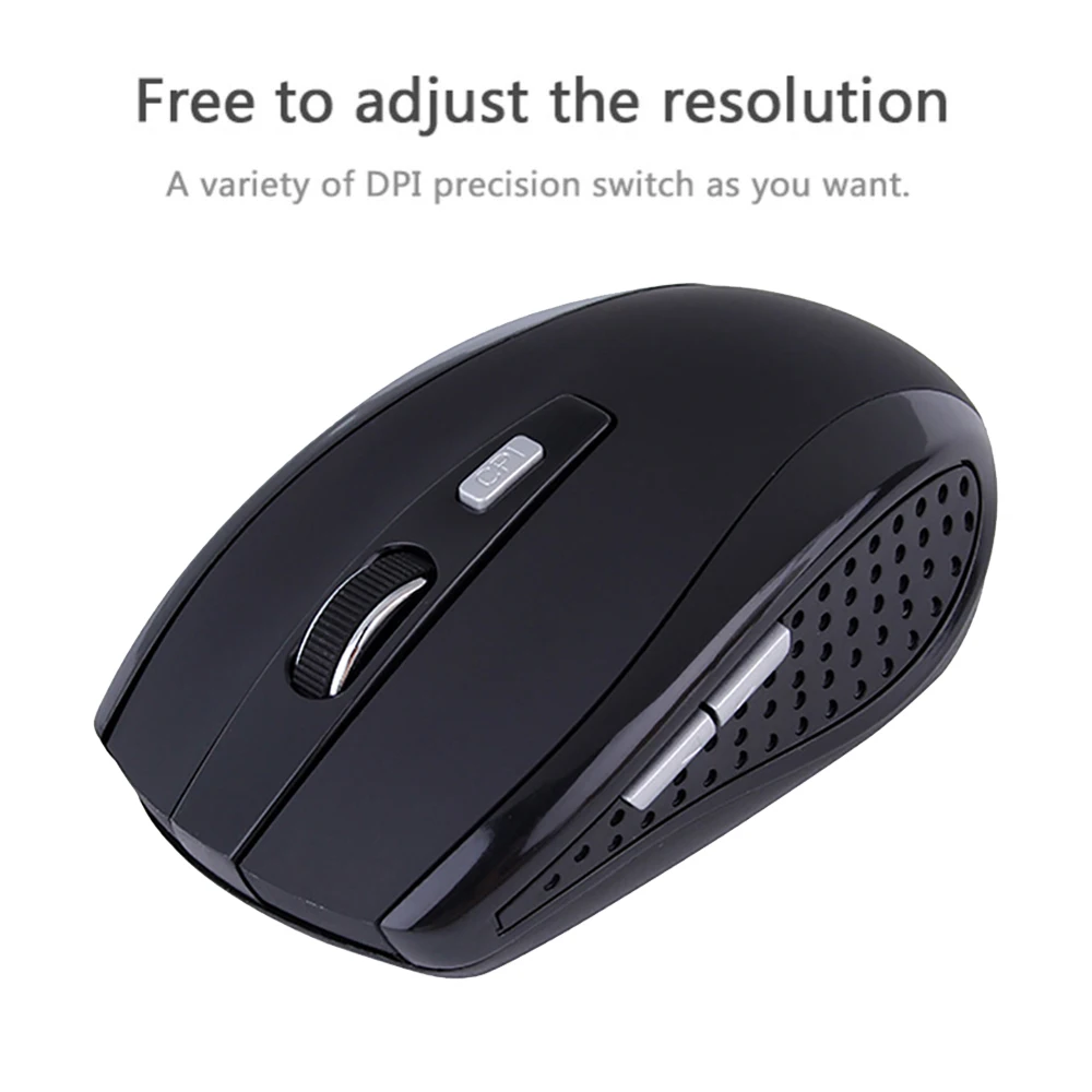 Mouse da gioco ottico wireless portatile a 2,4 GHz con dongle nano USB, ideale per ufficio, gaming, computer desktop e laptop._voghion.com