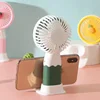 1 Portable Cartoon Fruit Mini Handheld Fan with USB Charging Cable Battery Powered Suitable for Family Outdoor Travel 4