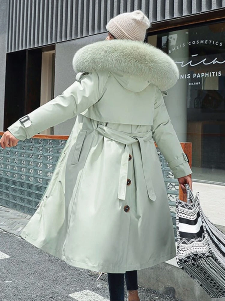 Women Winter Jacket Hooded X Long Thick Faux Fur Padded Parkas Woman  Distachable Plus Size Coat kurtka puchowa damska z futrem| | - AliExpress