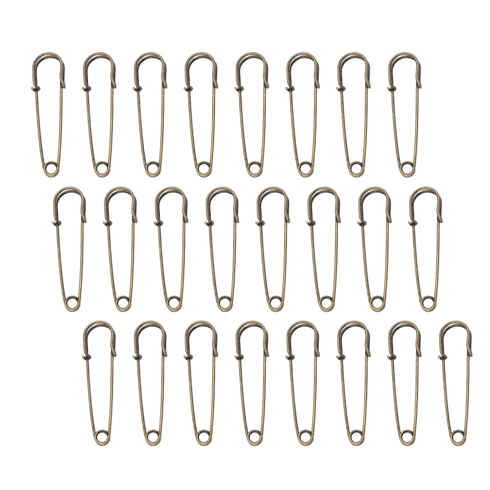 

50 Pcs 7CM Length Thicken Iron Safety Extra Large Heavy Duty for Scarf Blankets Skirts Kilts Knitted Fabric Crafts (Black)