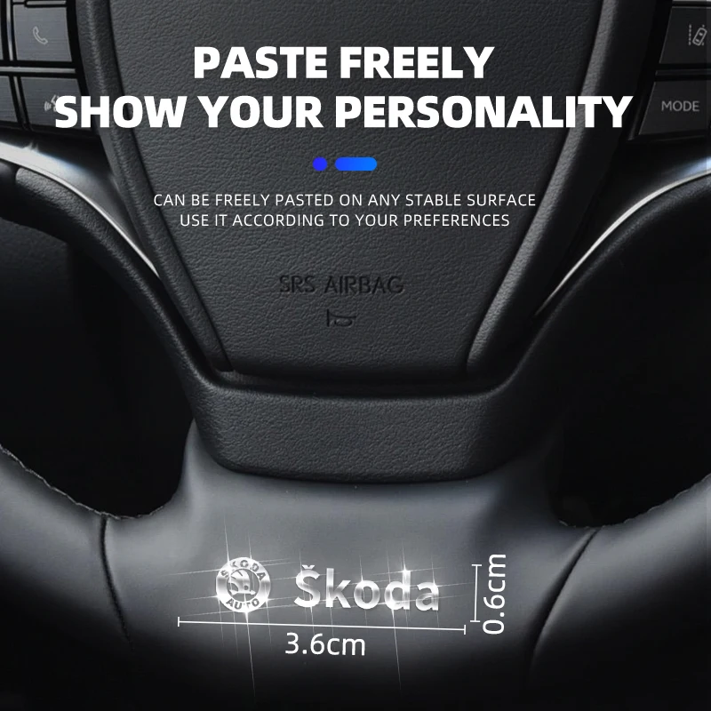 금속 자동차 창 스티커 엠블럼 자동차 장식 와이퍼 데칼 반사 스티커 Skoda Enyaq A7 Superb Rapid Kamiq Octavia Kodiaq Fabia