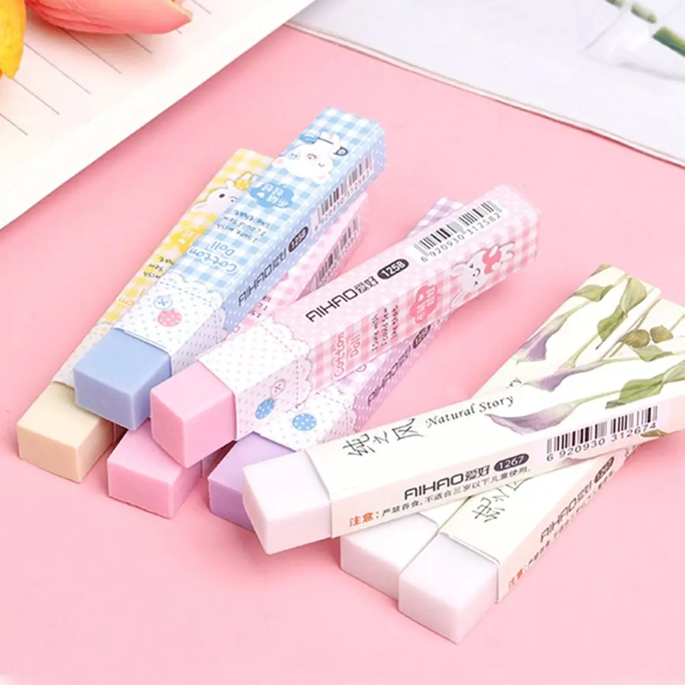 Long Strip Eraser Kawaii Stationery Eraser Kids Novelty Cute Eraser