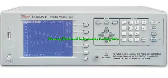 

Fast arrival TH2882A-5 Single phase Impulse Winding Tester , 5KV programmable step 100V,Can test the minimum inductance: 20mH