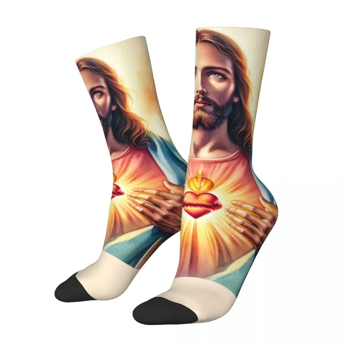 

Catholic Saint Jesus Christ Socks Accessories For Men Women Christian Religious Crew Socks Super Soft Best Gifts