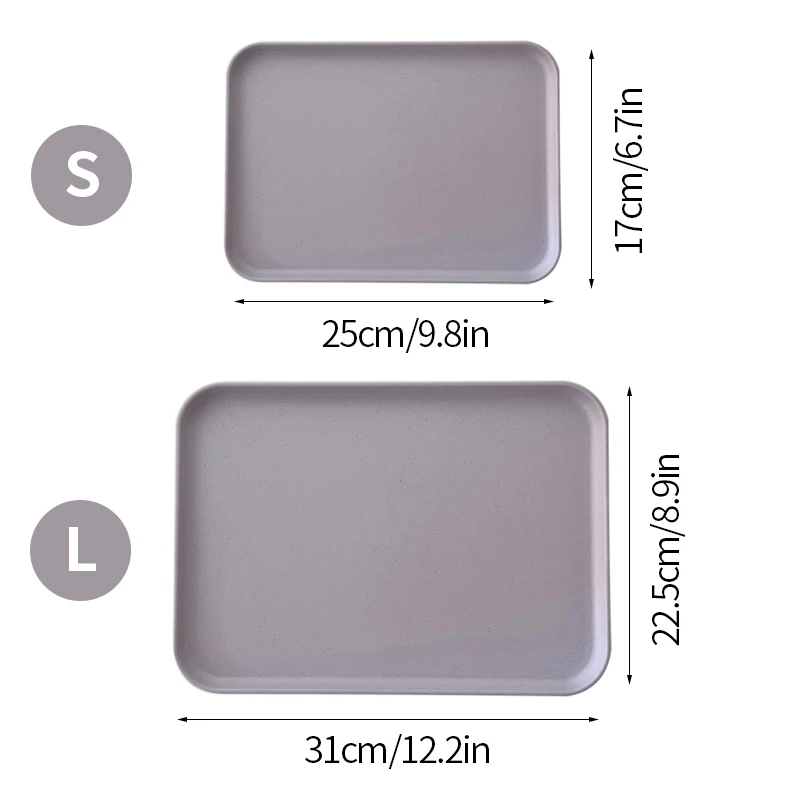 Candy Color Wheat Straw Storage Tray Ins Korean Style Rectangle Dining Tray Nordic Fruit Dessert Plate Kitchen Accessories 트레이 6