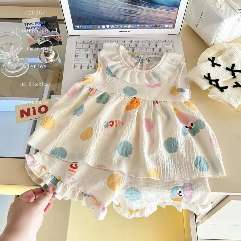 Two-Piece Set Sleeveless Princess Dress