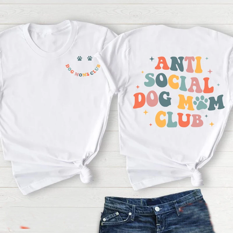 Anti Social Dog Mom Tee 5