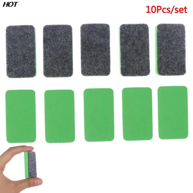 10Pcs Green+Black Mini Felt Cloth Whiteboard Dry Eraser Erase Pen Board Kid  Marker School Office supplies - AliExpress