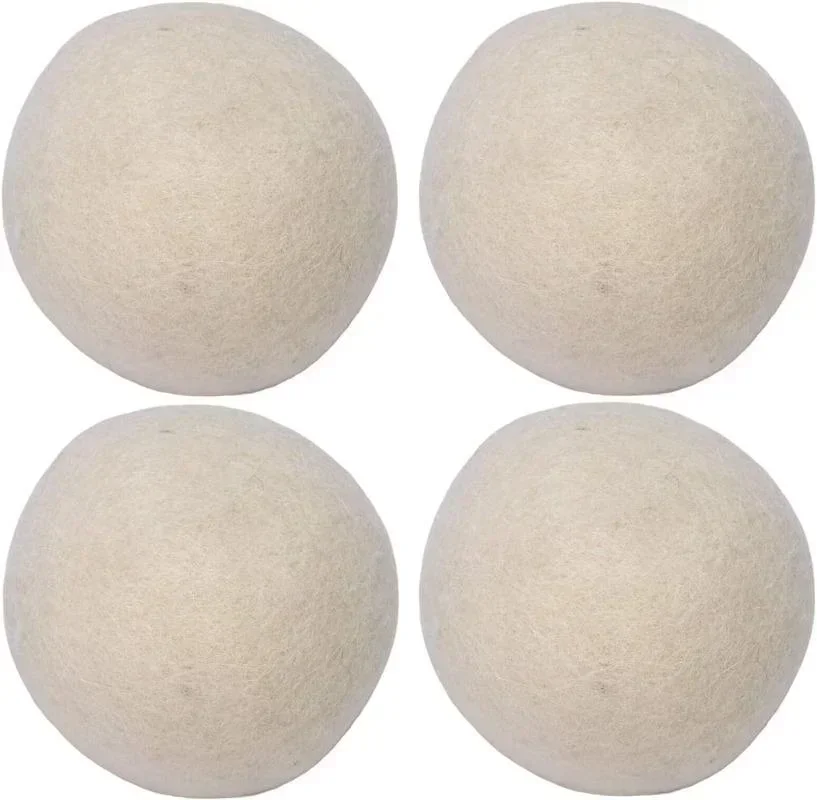 6cm Reusable Wool Dryer Balls Natural Fabric Softener Household Clothes Dryer Washer Anti-winding Cleaning Tools 6