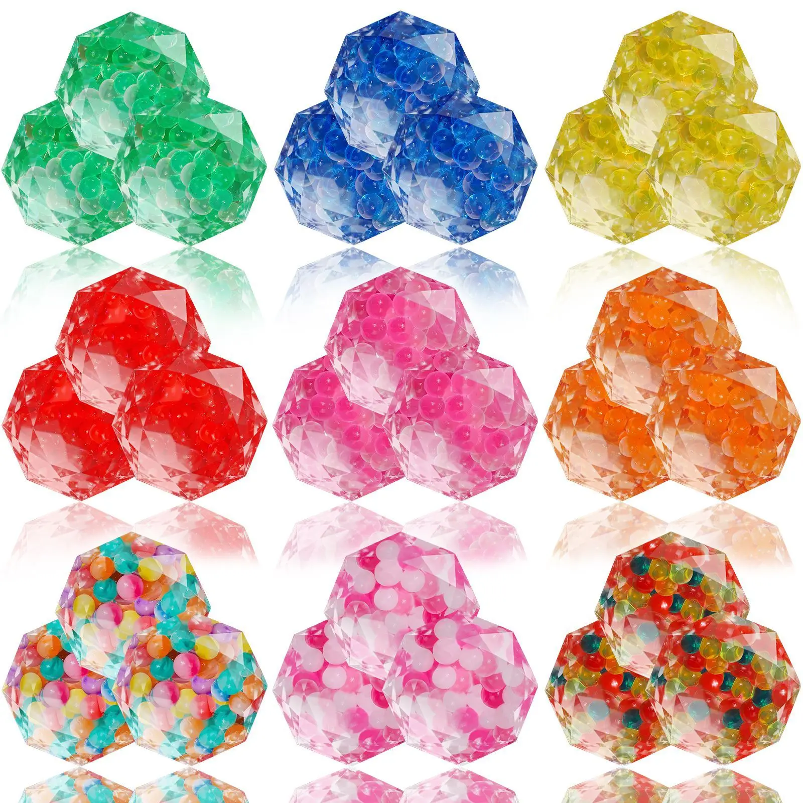 5/10/20PCS 다이아몬드 모양 포도 공 스트레스 해소 장난감 감각 장난감 피젯 토이 스트레스 해소 공 어린이 보상 선물