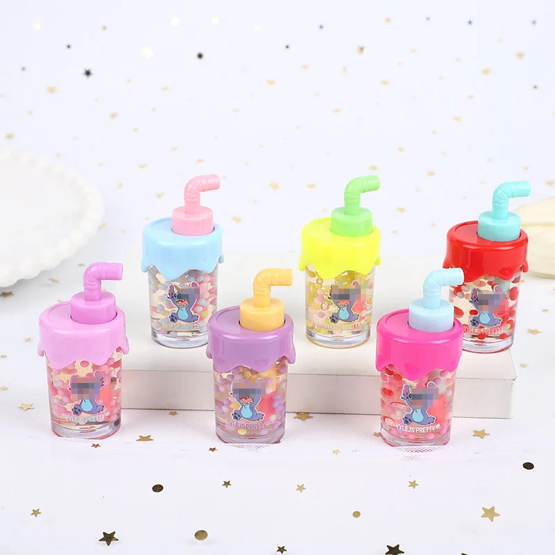 24Pcs Cute Cartoon Fruity Lip Gloss Set Party Favors 6 Colors Color Changing Lip Gloss Liquid Lipstick Lips Makeup 6