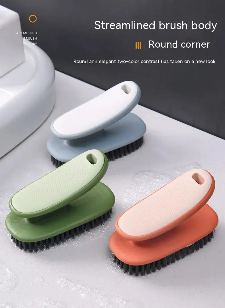 2pc Cleaning Brush Soft Bristled Shoe Brush Long Handle Brush Clothes Brush Shoe Clothing Board Brush Household Cleaning Tool 4
