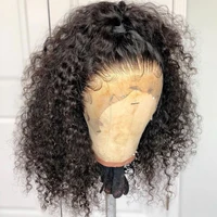 Perruques Courtes Bob Bouclées Kinky en Cheveux Humains avec Dentelle Frontale, Prêtes à Porter, Sans Colle, Perruque Frontale en Dentelle Ondulée Profonde pour Femmes, Vente en Gros 1
