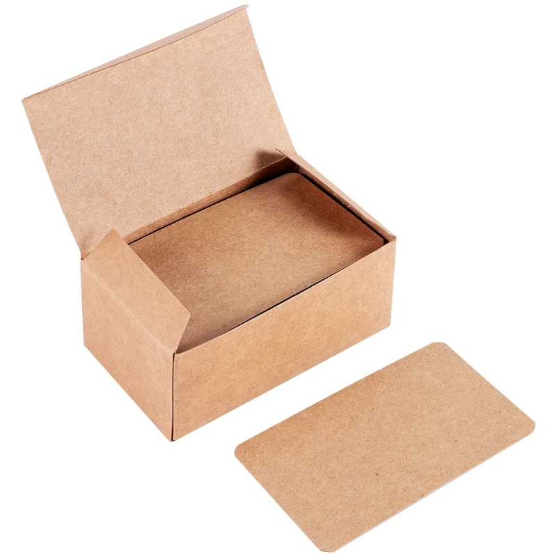 

100Pcs Blank Kraft Paper Business Cards Word Card Message Card DIY Gift Card