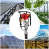 1900W Gasoline Pile Driver 52cc 2 Stroke Engine Post Driver Air Cooling Single-cylinder Petrol Garden Fencing Push Pile Tool 5