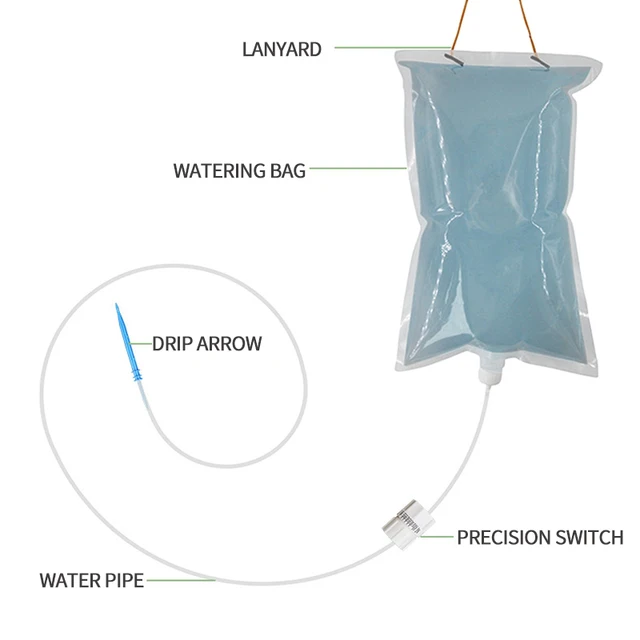 350 Ml Ön Öntözés Ültetvényes Betét Tüske Öntözőzsák Automatikus Csepegtető Infúziós Táska Életfutó Üzem Csepp Öntözőkészlet - Image 2