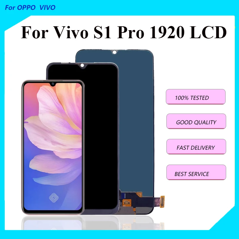 

6.38" AMOLED For Vivo S1 Pro LCD Display Touch Screen Digitizer Assembly Replacement For Vivo 1920 LCD display