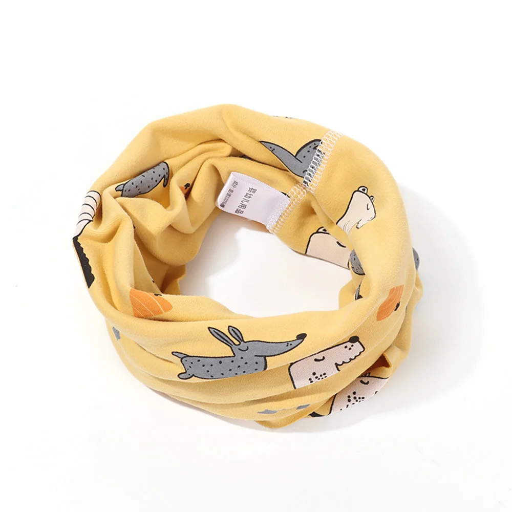 Description Picture 4 of itemSpring Autumn Windproof Face Bandana Long Scarf Neck Warmer Cartoon Printed Children Cotton Scarf Collar Scarves
