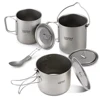 Lixada Titanium Cup Pot Ultralight Portable Cup Hanging Pot with Lid and Foldable Handle Outdoor Camping Hiking Backpacking 4