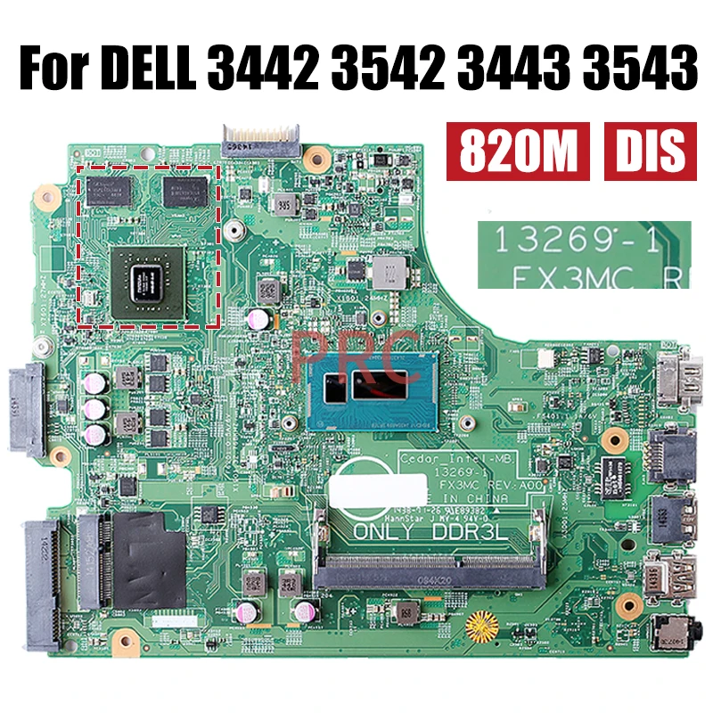 13269-1 For DELL 3442 3542 3443 3543 Laptop Motherboard i3 i5-4/5th Gen 820M 01P4HG 08311V DHMN2G 0CHXGJ Notebook Mainboard laptop motherboard
