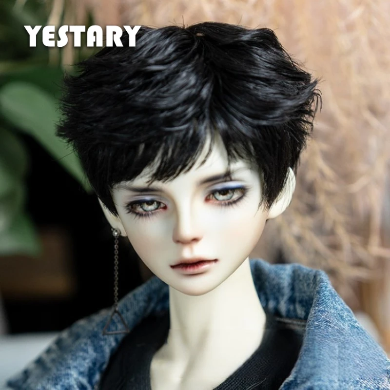

Парик YESTARY для шарнирной куклы, аксессуары для кукол 1/3 1/4 1/6, игрушки, цветные высокотемпературные шелковые короткие волосы для шарнирной куклы, подарки для мальчиков