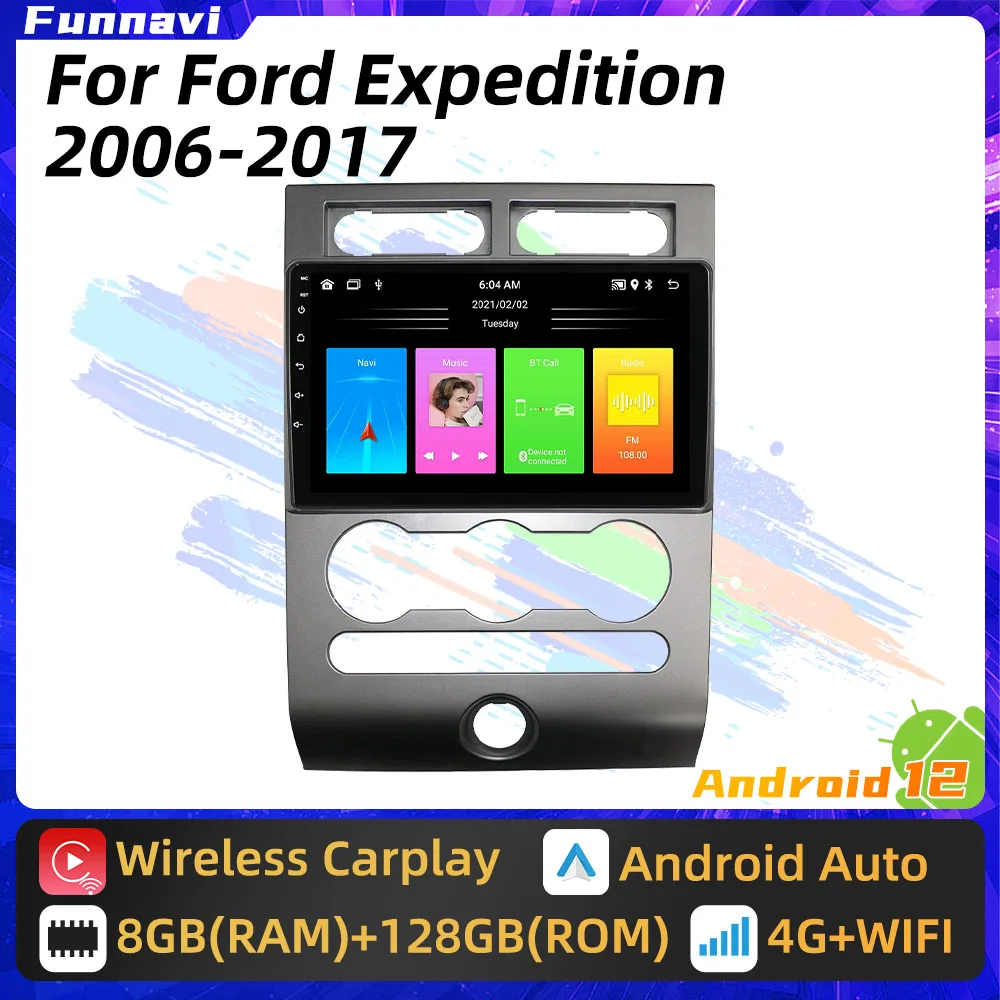 

Автомобильный радиоприемник 2 Din на Android для Ford разгрузки 2006-2017, GPS, Wi-Fi, FM-навигация, Авторадио, мультимедийный плеер, головное устройство, аудио, стерео