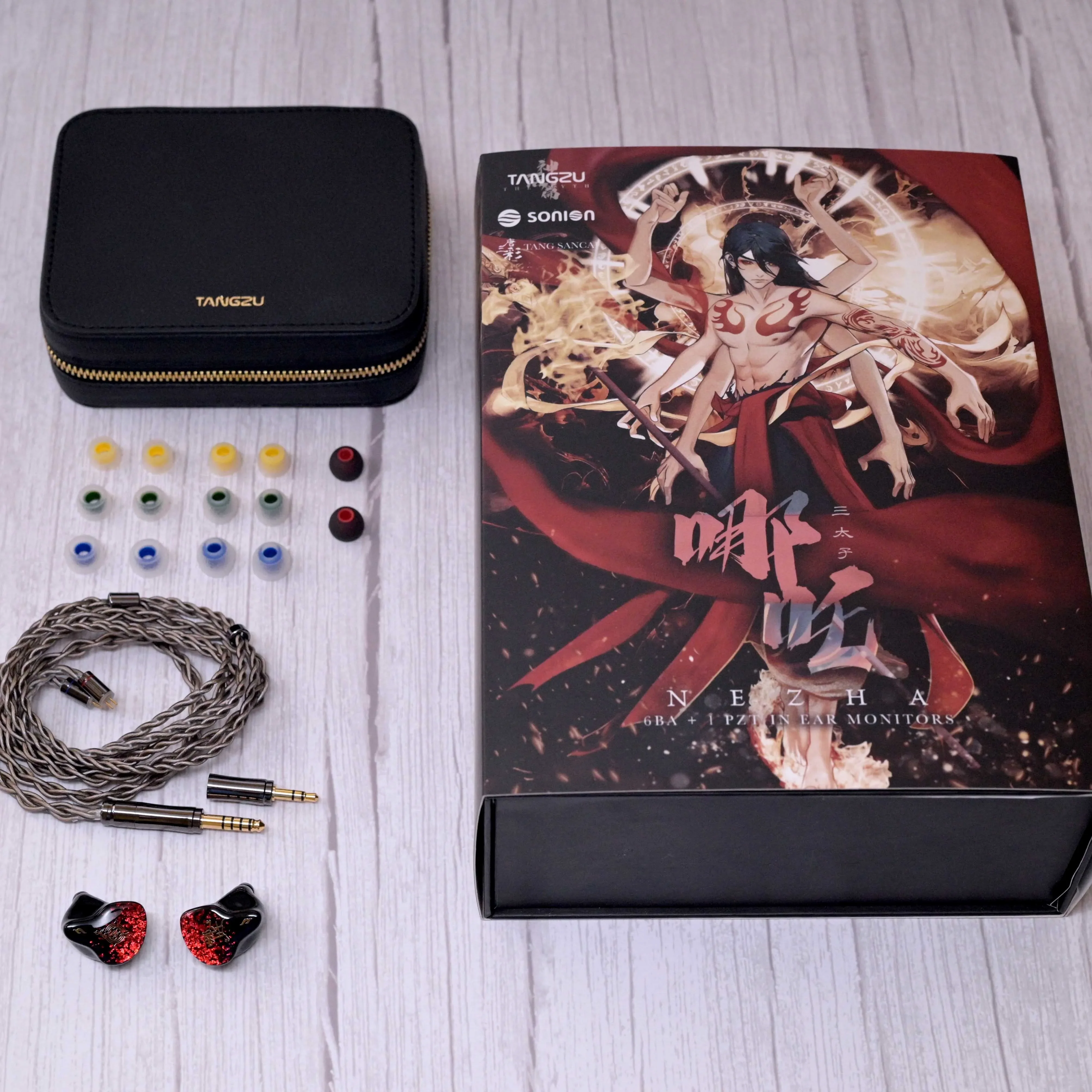TANGZU Nezha Latest Flagship-level IEMs 6BA + 1PZT Multi-Driver In-Ear Monitor Hybrid Driver Wired Earphones |3.5mm+4.4mm Cable 5