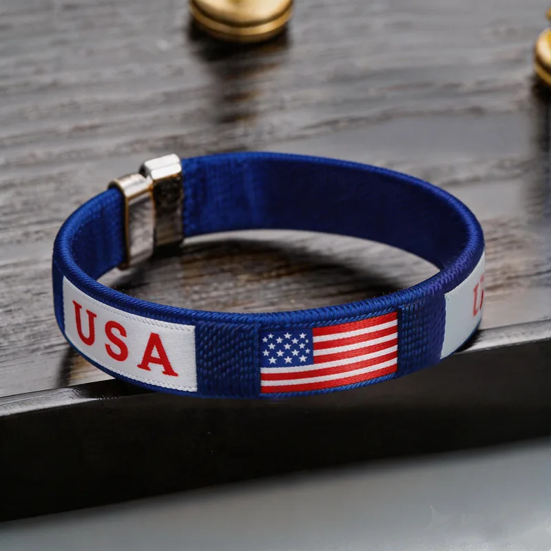 Country Flag Bracelet Diameter 65mm National Flags Bangle Country Flag Wristban… - Image 2