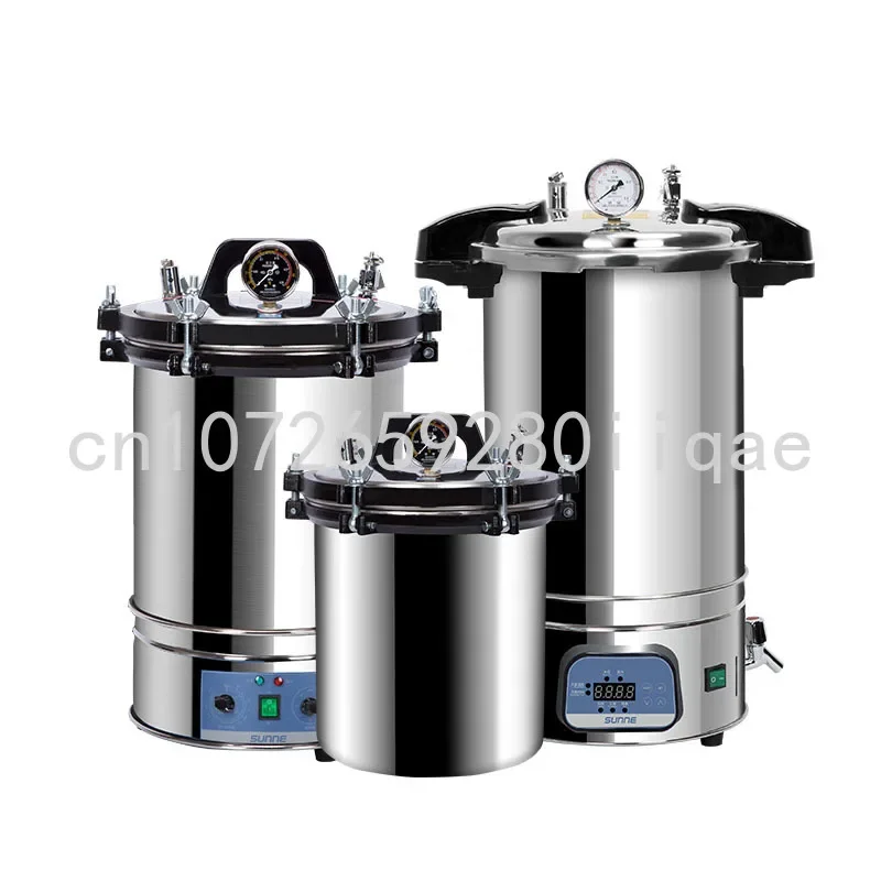 

Stainless Steel Portable High Pressure Steam Sterilization Pot Automatic Disinfection Pot High Temperature Sterilizer Laboratory