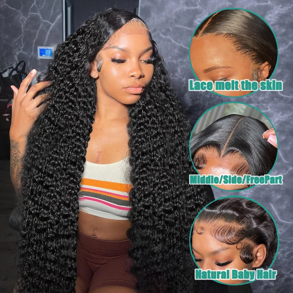 Luvin Hd Loose Deep Wave 30 36 Inch 13x6 13x4 Lace Frontal Wig Human Hair Glueless 5x5 Hd Lace Closure Curly Lace Front Wigs 5