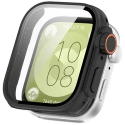 Ultra Case for Huawei Watch Fit - Enhanced Tempered Glass Screen Protector (Black)