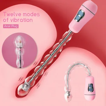 10 Speed Anal Vibrator for Women Anal Beads Prostate Massage Dual Motor Butt Plug Stimulator USB Charge Sex Toys For Men 2