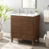 30 Inch Walnut White Bathroom Sink with Sink 1