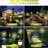 Outdoor LED Solar Firework Lights Garden Decoration Fairy Lights Waterproof Dandelion Lawn Lamp for Garden Landscape Lawn Decor 3