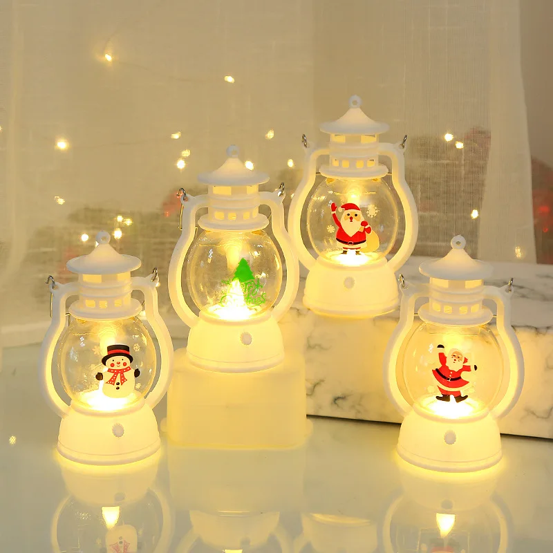 Santa Claus Hanging Lantern Light LED Christmas Lamp Candle Light Retro Small Oil Lamp Merry Xmas Party Home Decor New Year 2025 4