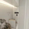 Key Holder for Wall Adhesive, Key Hooks with 4 Hooks Wall Mounted, Black Key Hangers for Wall Decor No Drill for Living Room 4