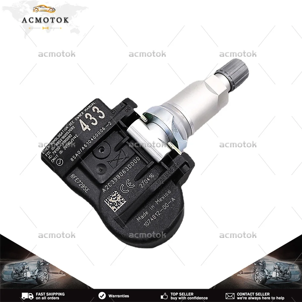 

Tire Pressure Sensor 1074812-00-A, 107481200A 433 MHz TPMS SENSOR FOR Tesla Model 3/Tesla Model S/Tesla Model X