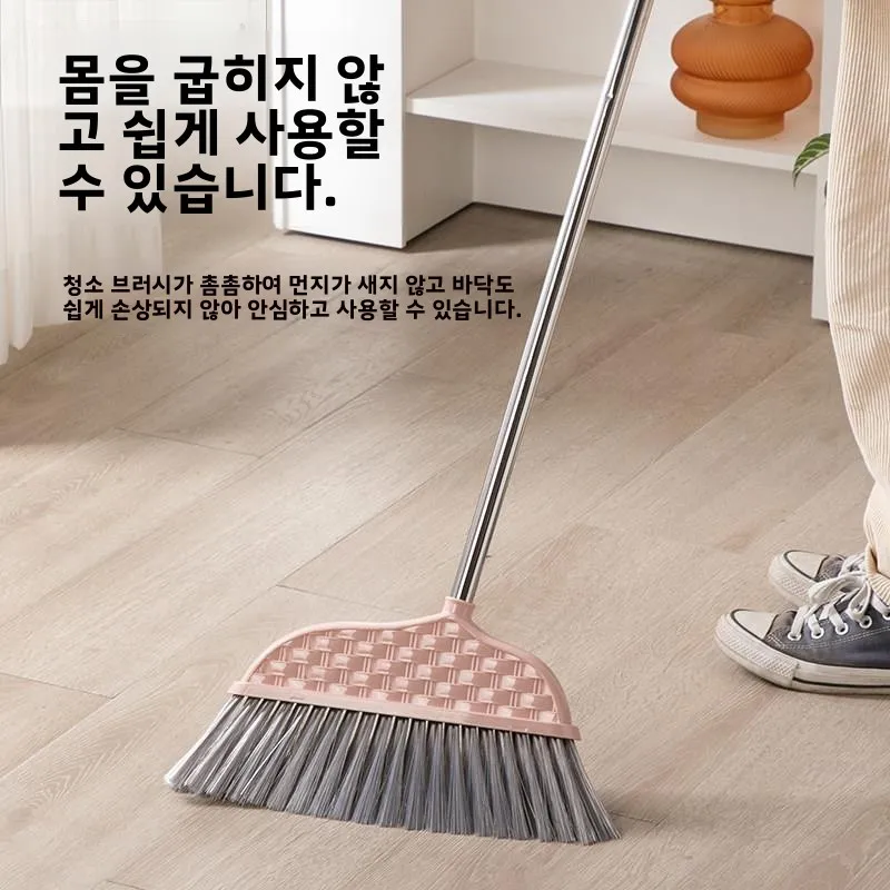 논스틱 헤어 브룸 및 먼지받이 세트 가정용 청소 도구 빗자루와 먼지받이 세트 ..