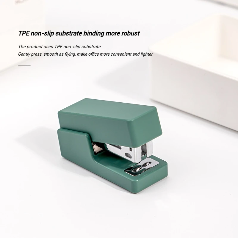 NUSIGN Portable Mini Stapler Set Color Paper Binding Machine Fashion Stationery Office Supplies 24/6 Staples