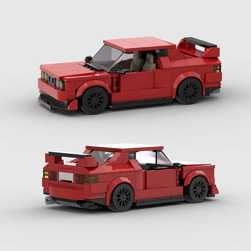 슈퍼카 시티 스피드 레이싱 스포츠카 E36 E46 블록 MOC M3 E30 M4 레이서 차량 M5 테크닉 브릭 어린이 장난감