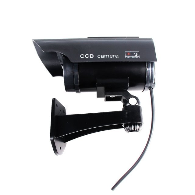 Dummy Camera Solar Battery Powered Flicker Blink LED Fake Indoor Outdoor Surveillance Security Camera Bullet CCTV Camera