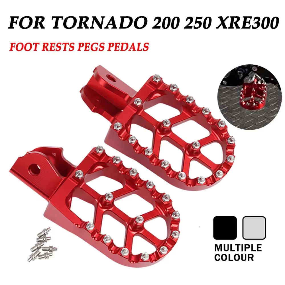For HONDA Tornado 250 XR 200 XR250 XR200 XRE300 XRE 300 Motorcycle Footrests Footpegs Foot Rests Pegs Pedals motorcycle accessories motorcycle footrests