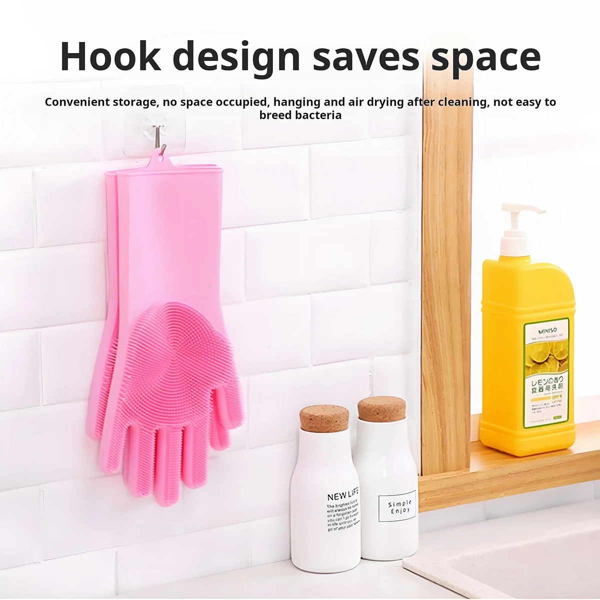 Pet Bathing Massage Glove Silicone with Raised Particles Multi-Use for Cleaning & Massaging Pets