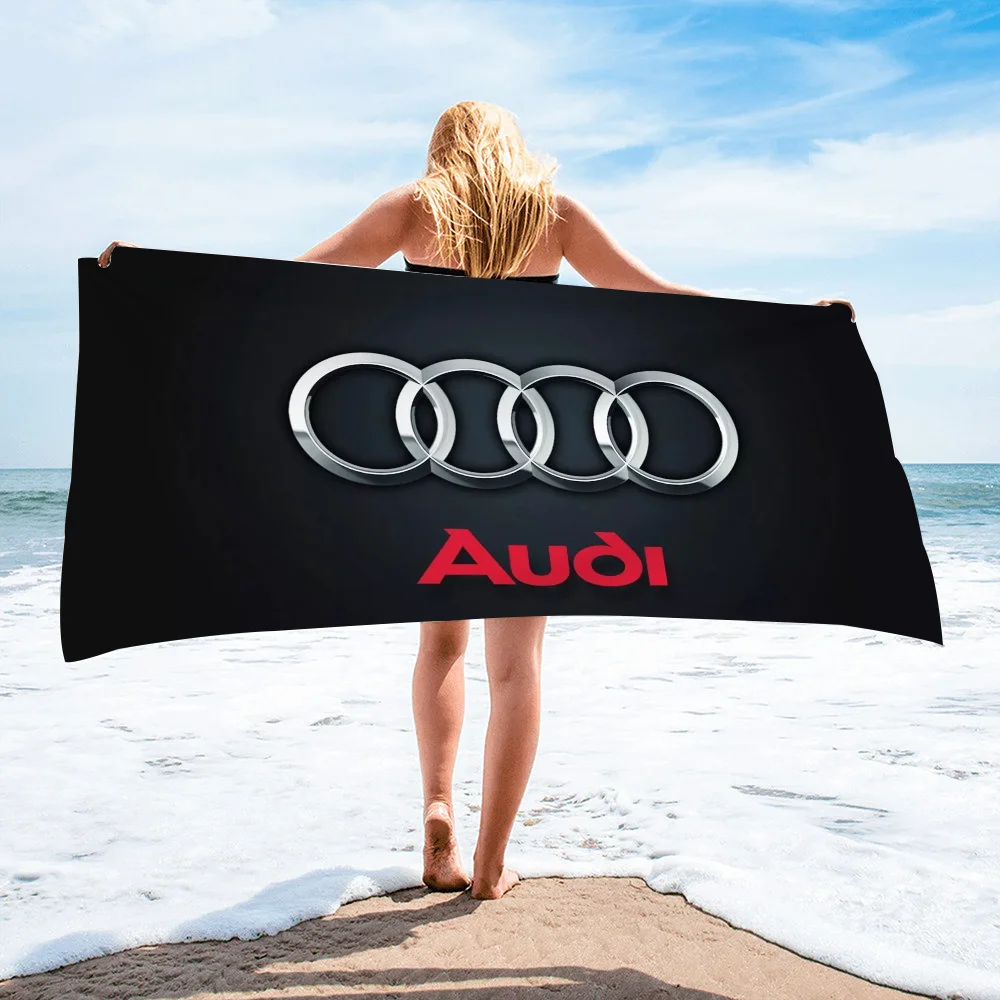 Anime Bath Towel Beach Towels Large Audi Logo Spa Bathing Towels Adults Bathrobe Girl Bathroom Size Christmas Robe Home Textile 3