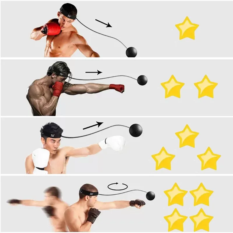 Boxing Reflex Ball Head-mounted PU Punch Ball MMA Sanda Training Hand Eye Reaction Gym Sandbag Muay Thai Boxeo Fitness Equipment head mounted speed ball boxing speed ball boxing reaction ball