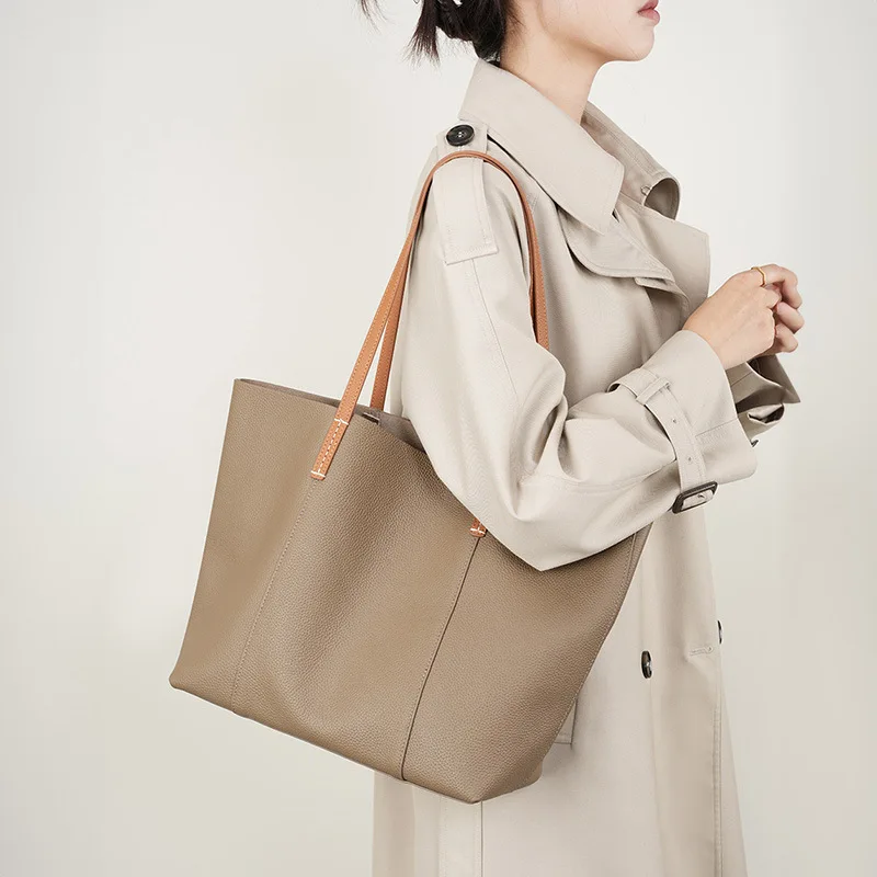 Women Bag Cow Leather Simple Fashion Office Lady Zipper SOFT