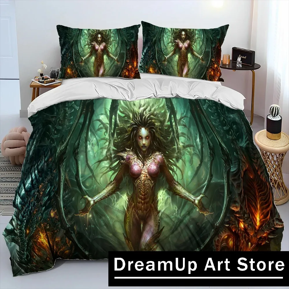 3D HD StarCraft Game Gamer PC Comforter Bedding Set,Duvet Cover Bed Set Quilt Cover Pillowcase,king Queen Size Bedding Set kids 6