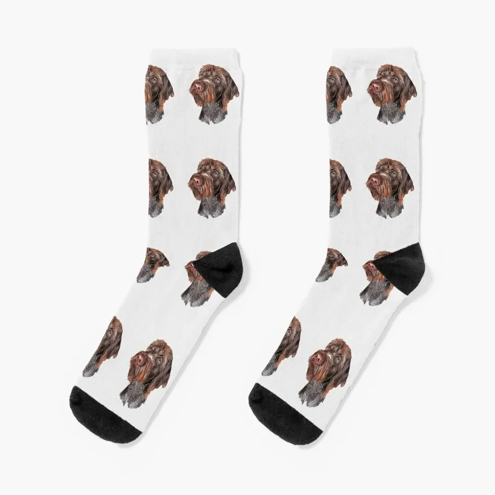 

German Wirehaired Pointer Socks floral gym Girl'S Socks Men's
