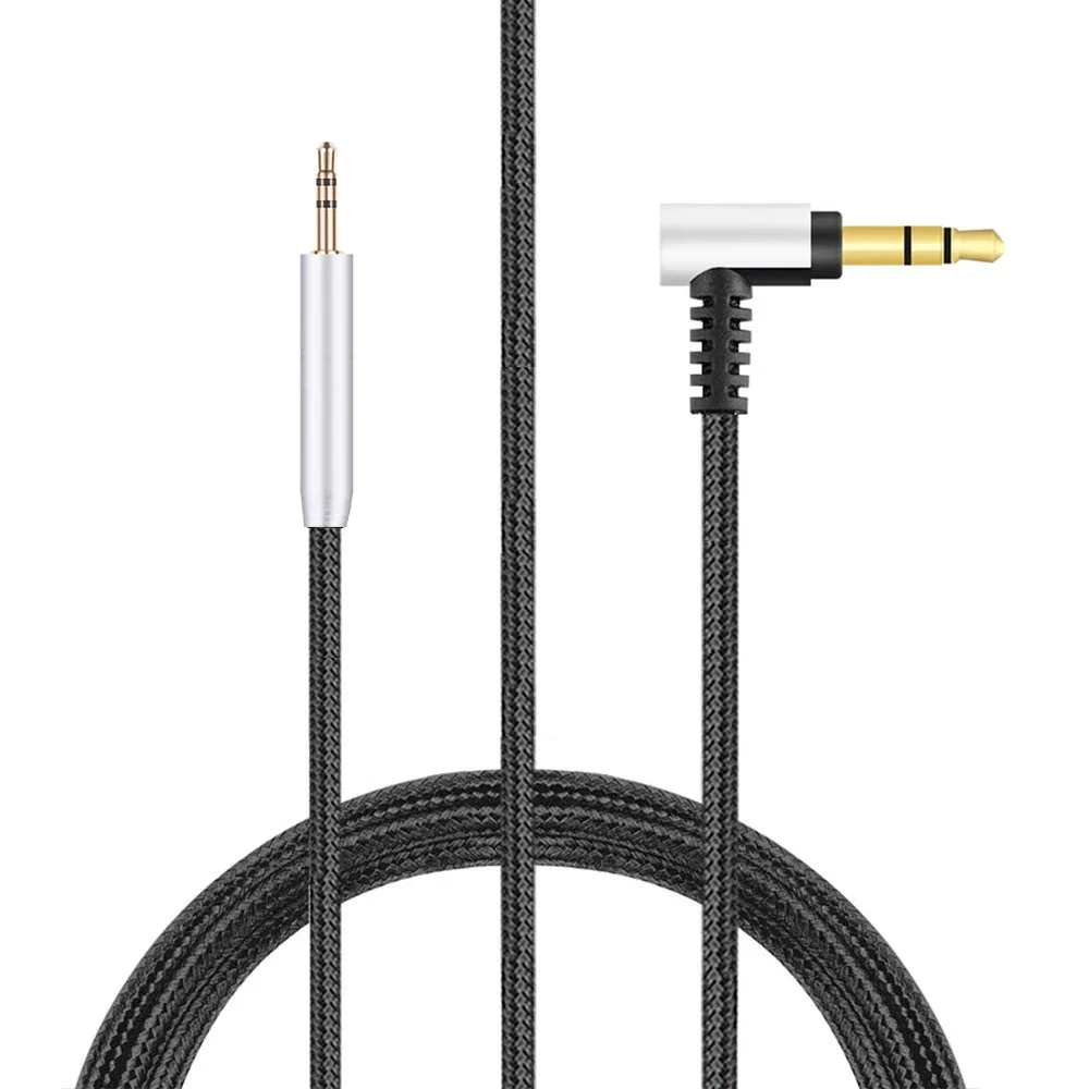OFC Replacement Aux 3.5mm Nylon Braided Cable Extension Cord For 1More SonoFlow Active Noise Cancelling Bluetooth Headphones