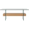 Safavieh Home Kayley Grey Oak and Glass Coffee Table 5